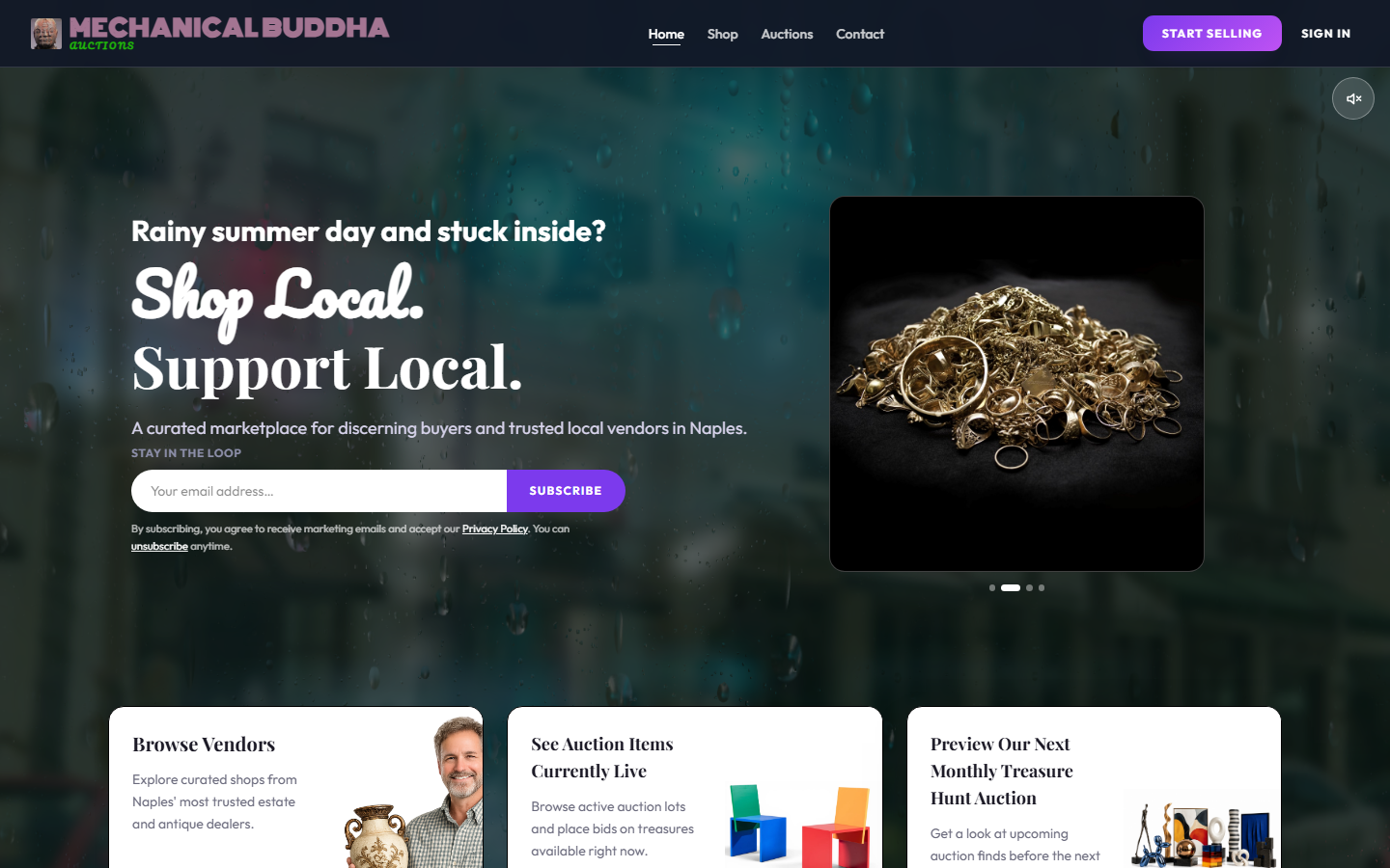 Third Street Auction Marketplace homepage