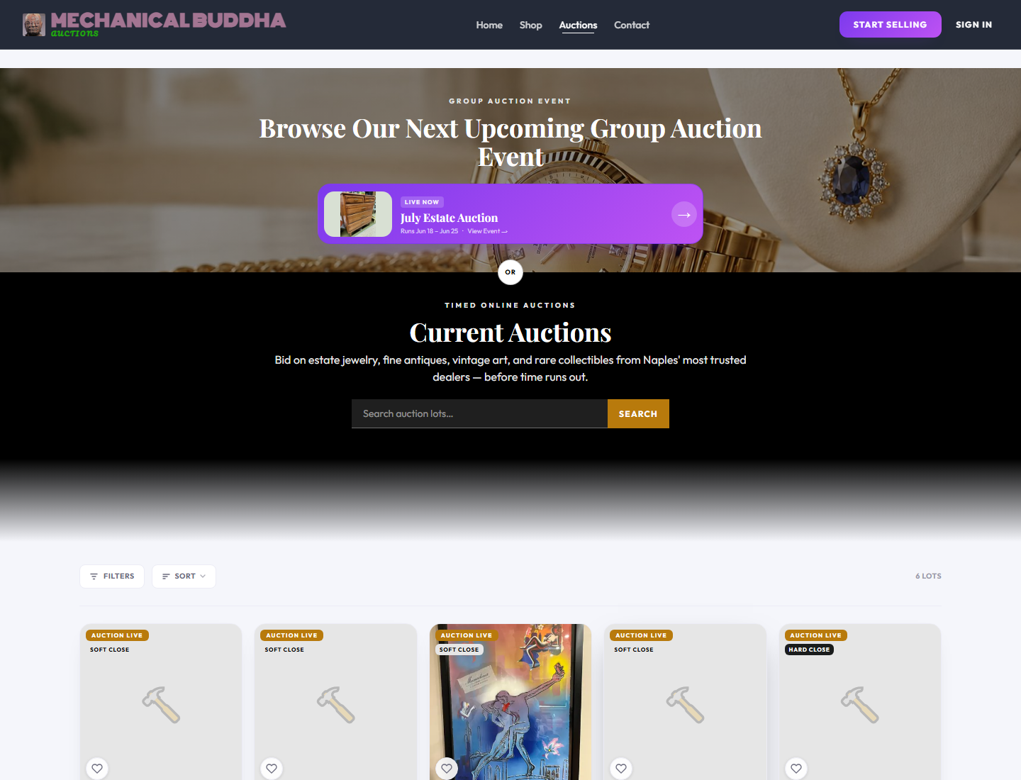 AuctionBuddha auction event page